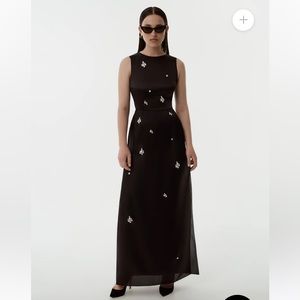 nds The Label SILK ORGANZA COLUMN DRESS WITH JEWEL EMBELLISHMENTS, Size S